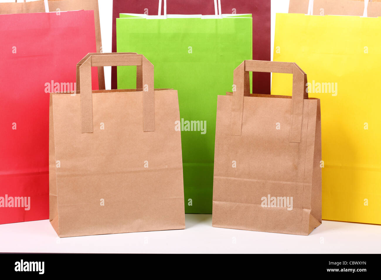 Shopping colorful bag recycle gift bags background Stock Photo Alamy