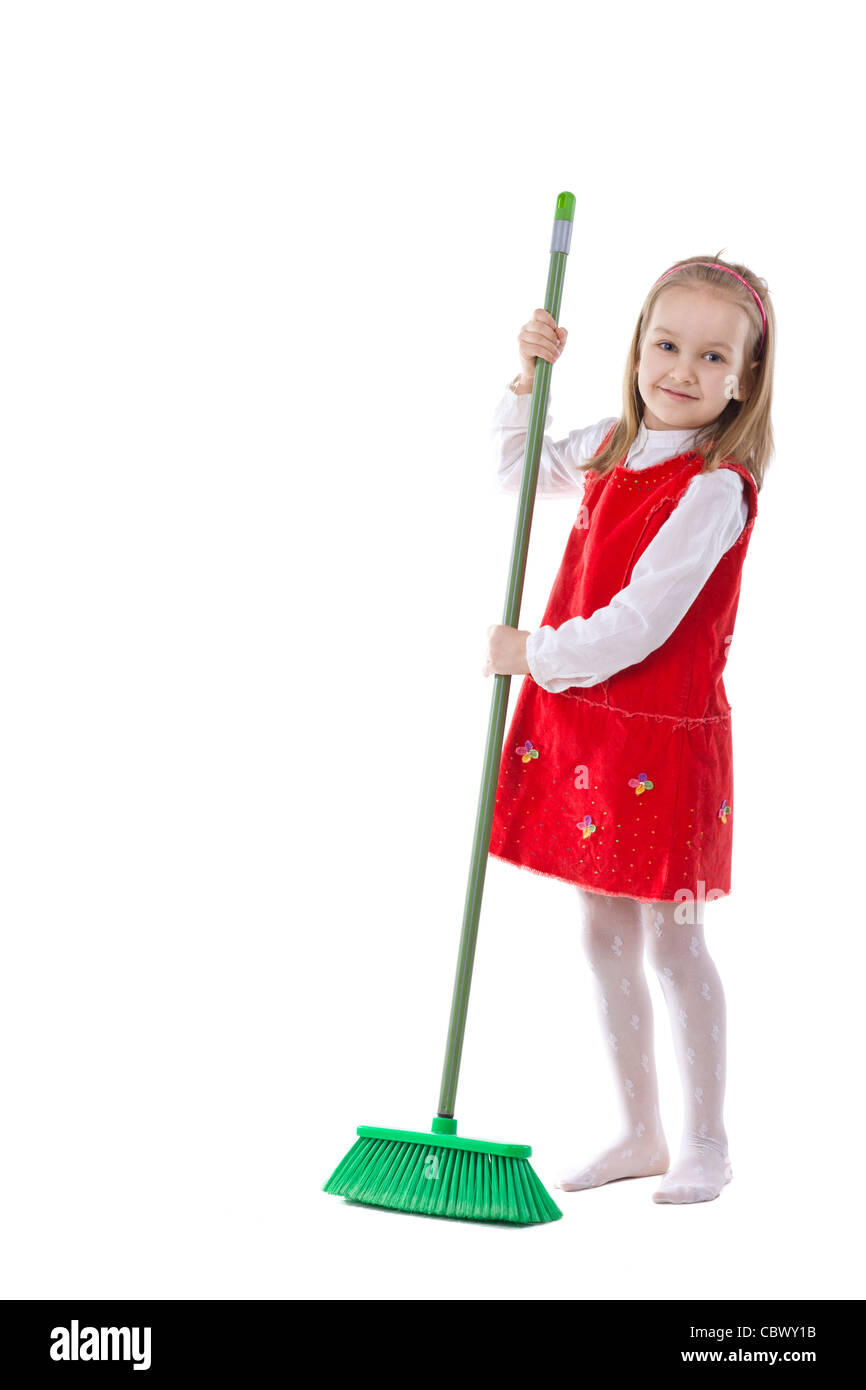Girl sweeping hires stock photography and images Alamy