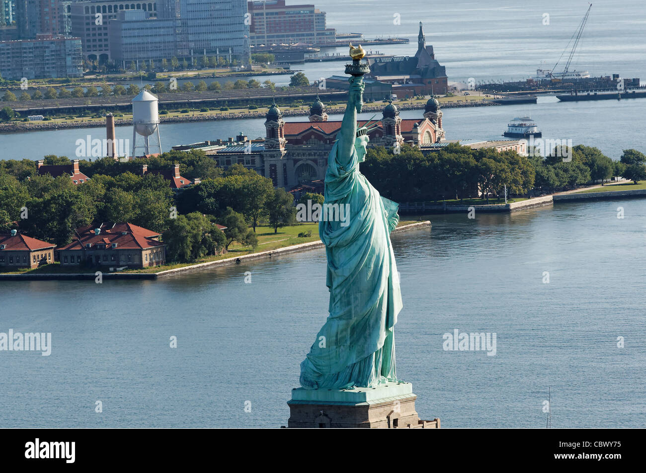 The Statue of Liberty in New York Harbor Stock Photo Alamy