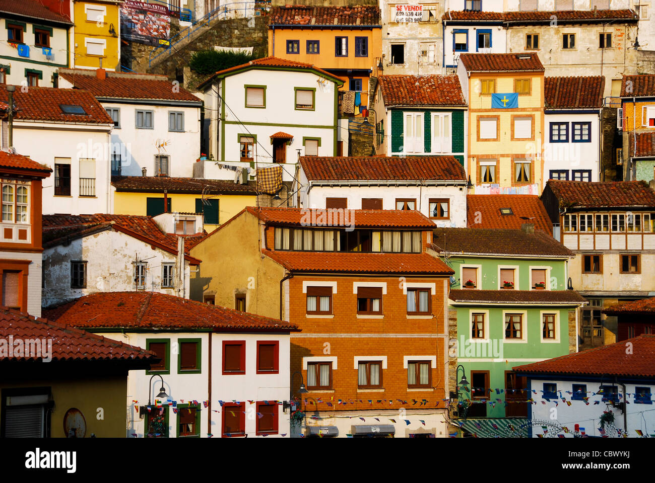 Coloured houses in Cudillero, Asturia, Spain Stock Photo Alamy
