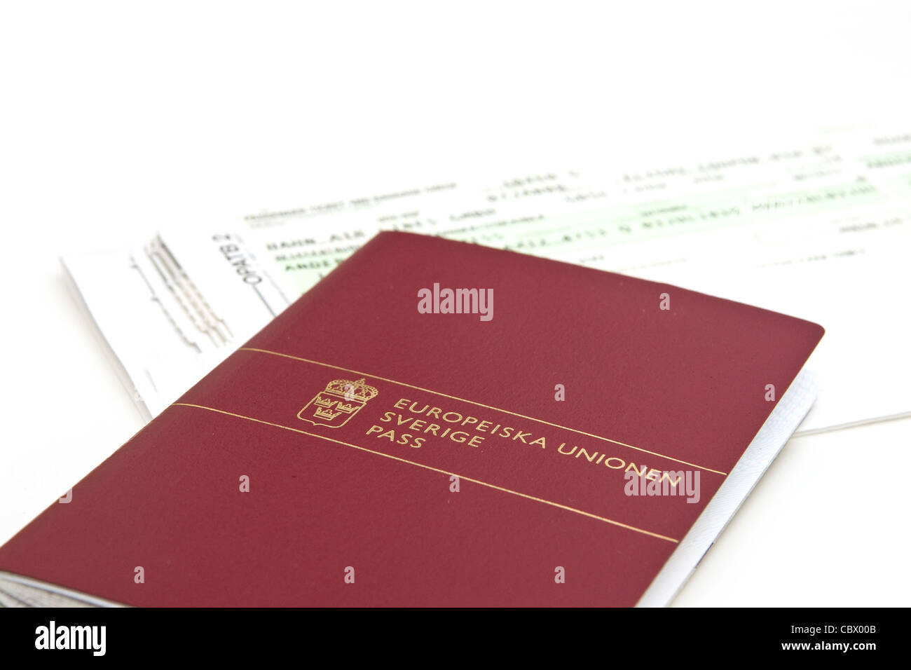Passport and plane tickets Stock Photo Alamy