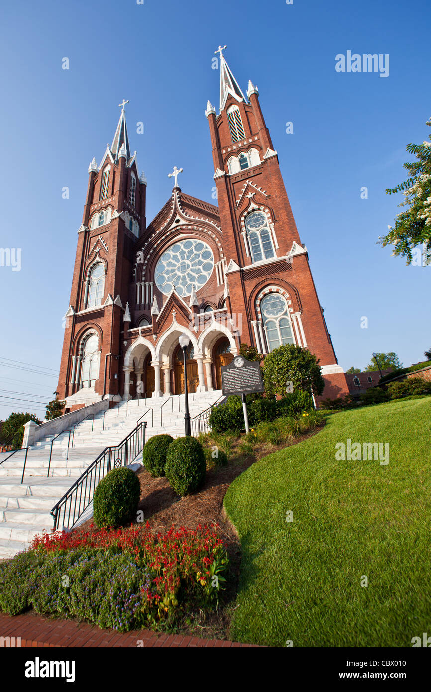 View of Saint Joseph's Catholic Church a Neo-Gothic structure built in 1903 in Macon, GA. Stock Photo