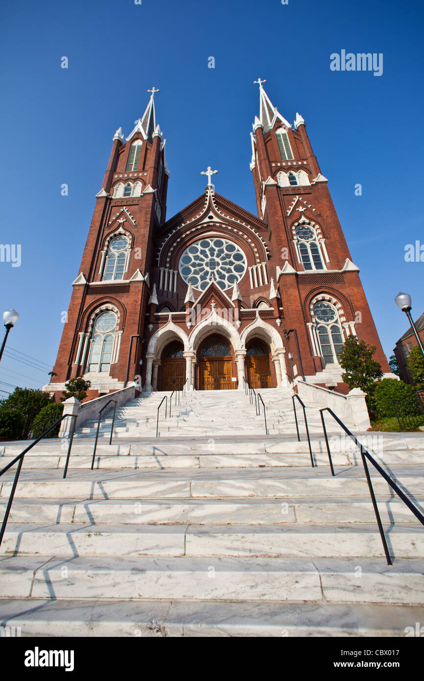 View of Saint Joseph's Catholic Church a Neo-Gothic structure built in 1903 in Macon, GA. Stock Photo