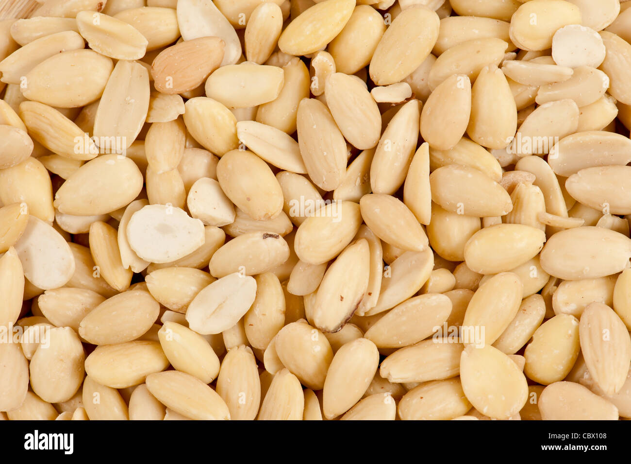 Peeled almonds Stock Photo