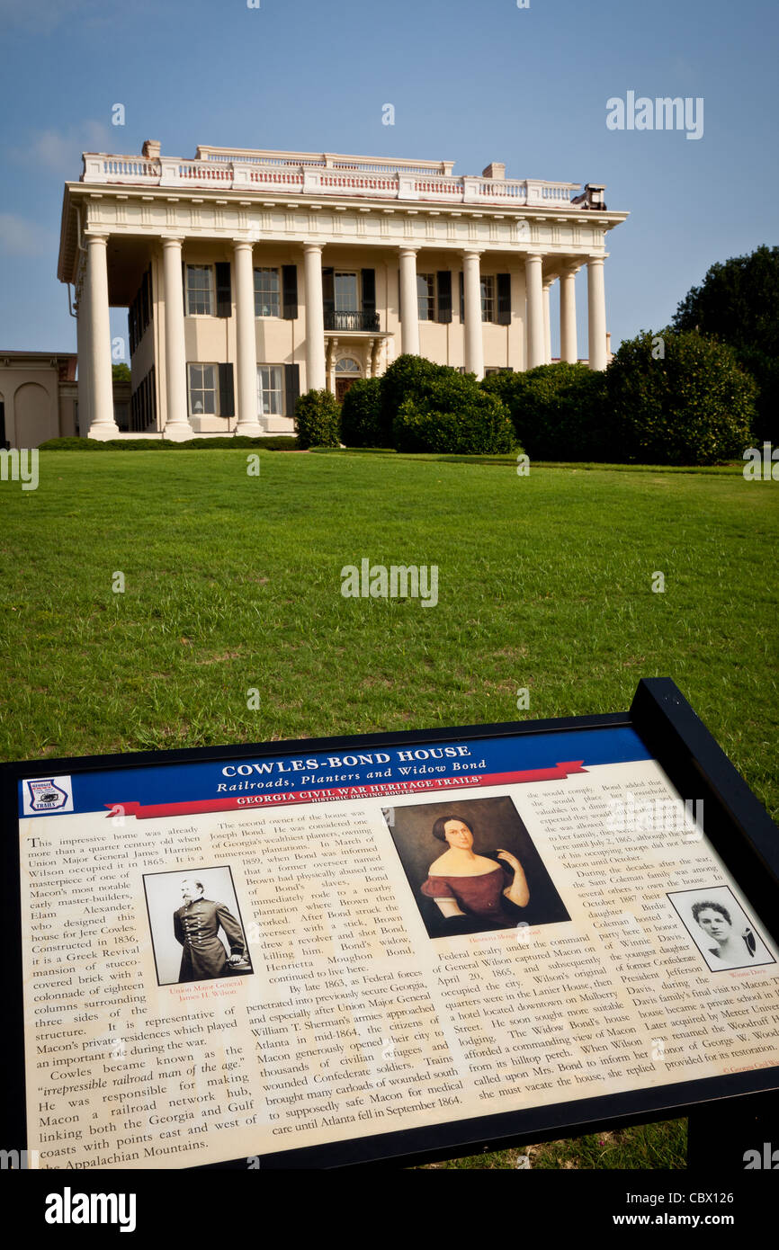 Woodruff House a Greek Revival Mansion built in 1836 in Macon, GA. The