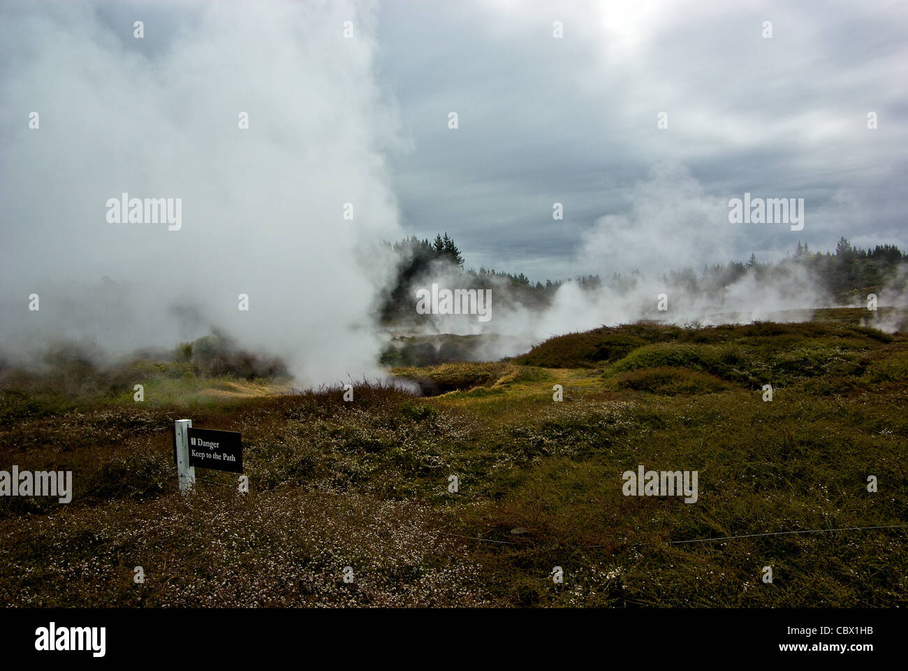 Craters of the Moon danger warning sign geothermal steam vents mud pools explosion crater Lake
