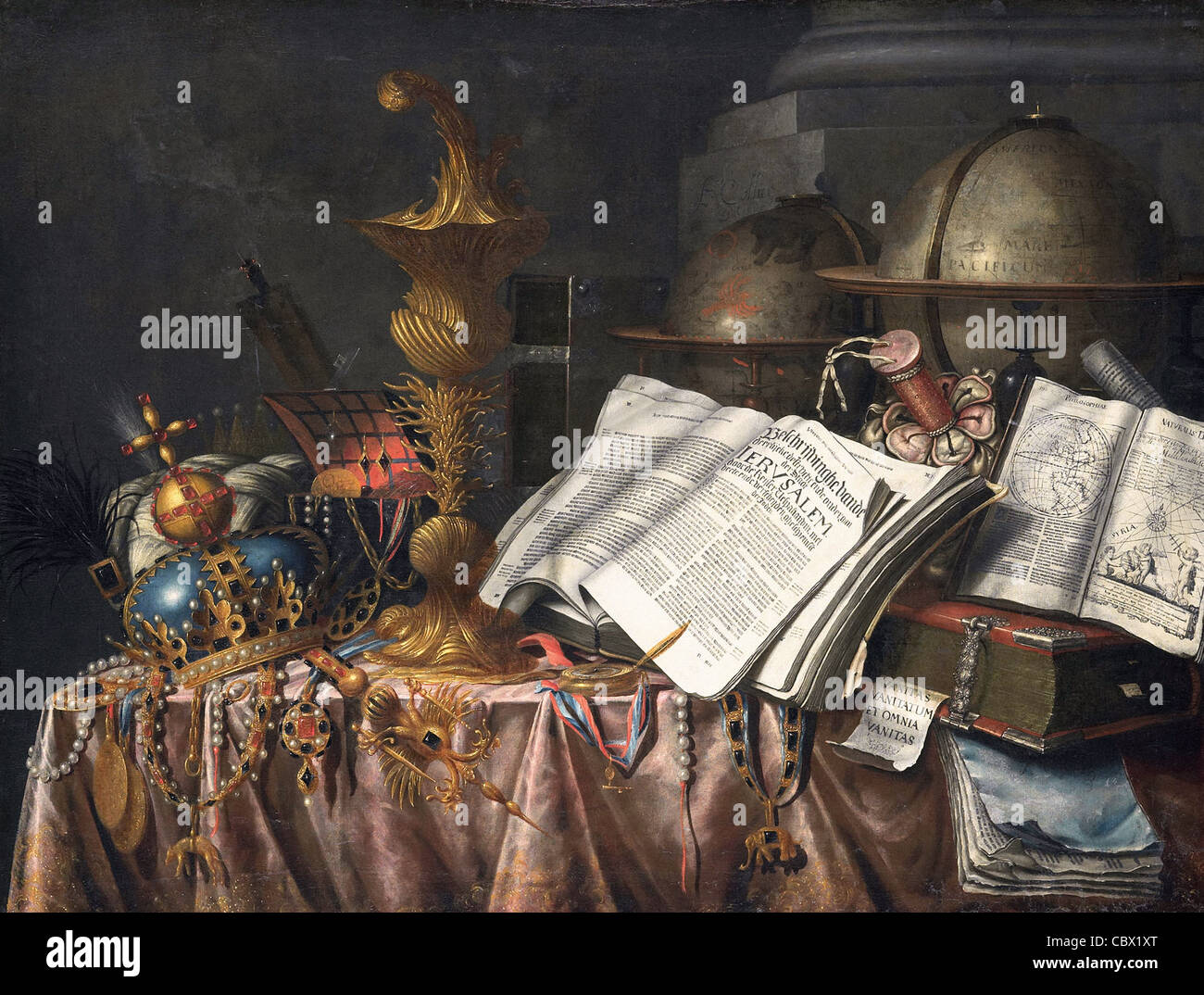 Edward Collier Vanitas Still Life 1662 Rijksmuseum - Amsterdam Stock Photo  - Alamy