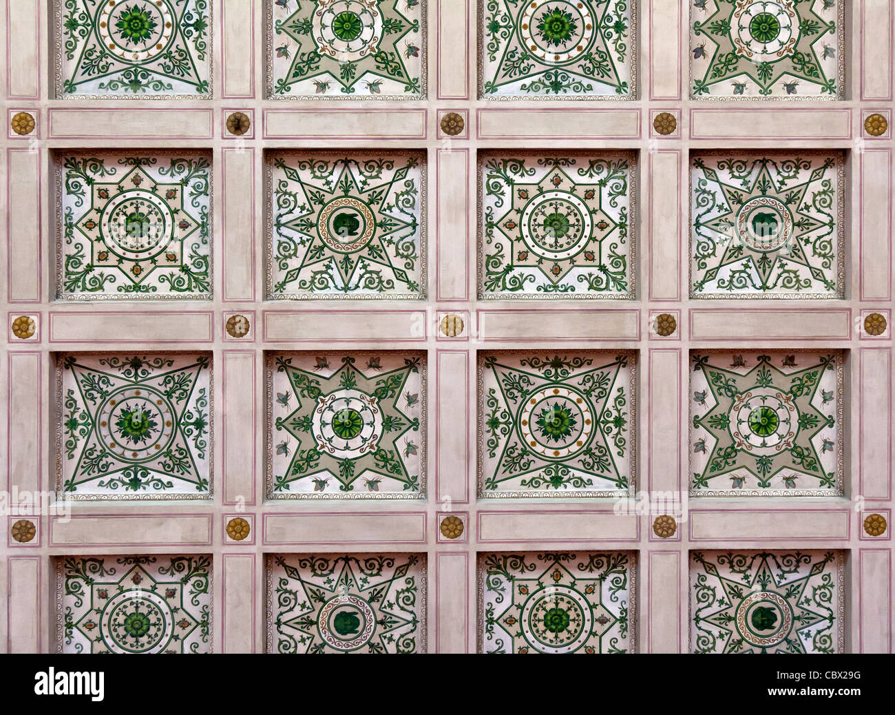painted ceiling at the Hermitage Museum in St. Petersburg, Russia Stock Photo