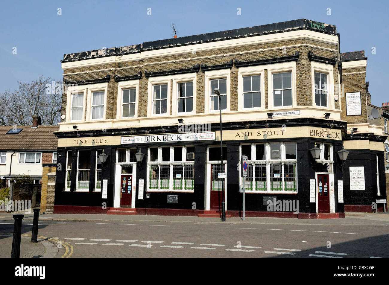 The Birkbeck Tavern, Traditional Victorian Public House or pub on corner, Leytonstone, London, England UK Stock Photo