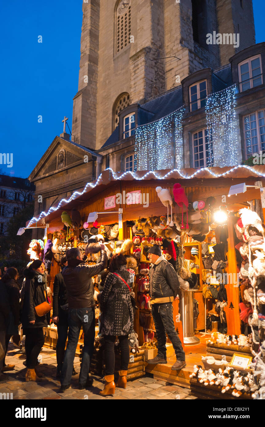St germain des prés christmas market hires stock photography and