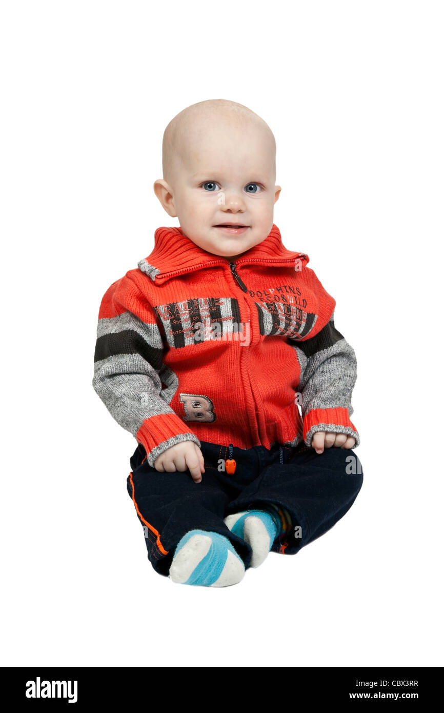 little boy in the studio isolated on white background Stock Photo - Alamy