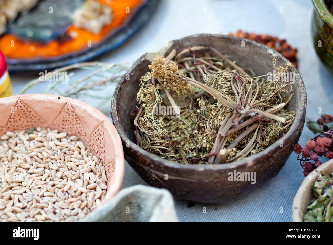 Bowl of Chinese herbal medicine Stock Photo Alamy