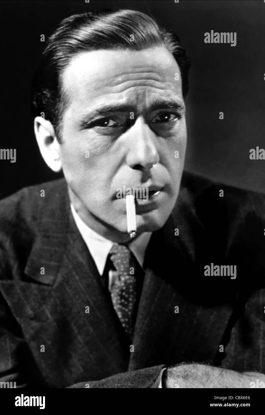 Humphrey Bogart portrait with cigarette Stock Photo