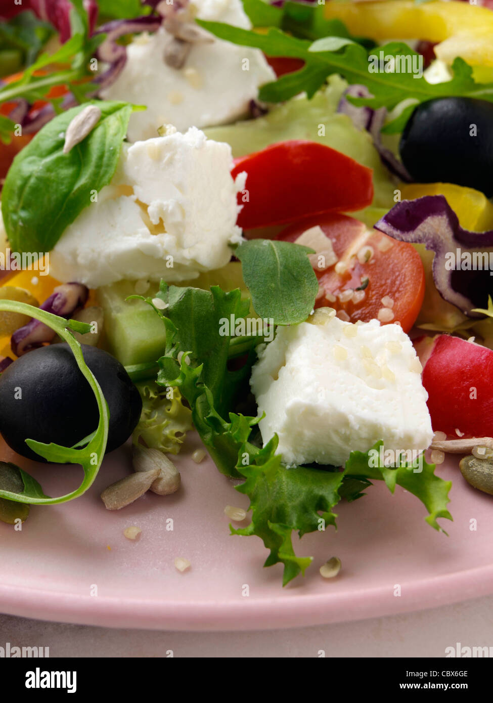 feta cheese salad Stock Photo