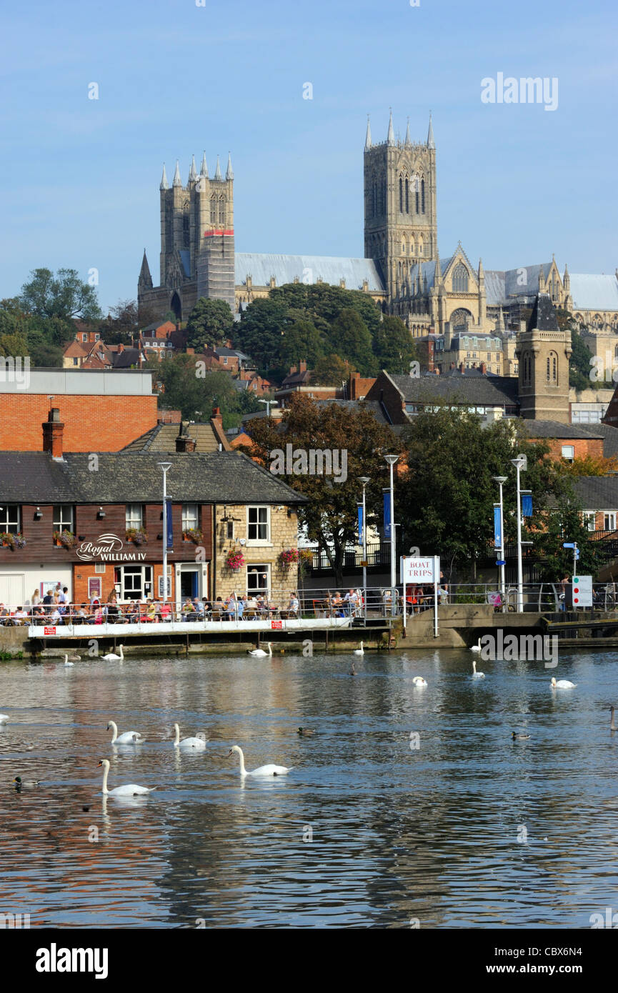 Brayford Pool and waterfront in Lincoln Stock Photo
