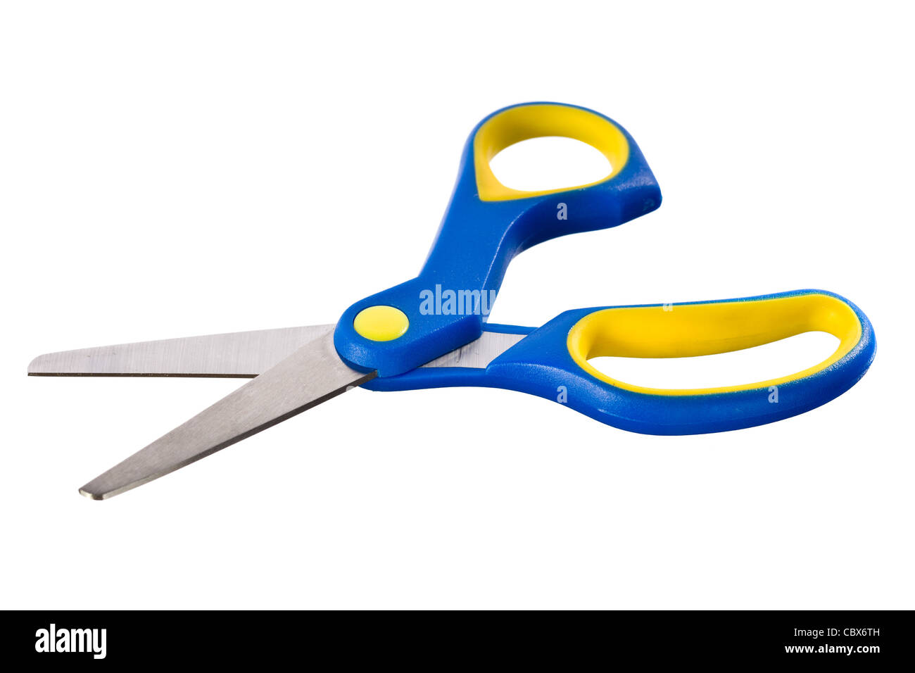 Old Used Children Scissors Isolated On White Stock Photo - Download Image  Now - Scissors, Cut Out, Yellow - iStock