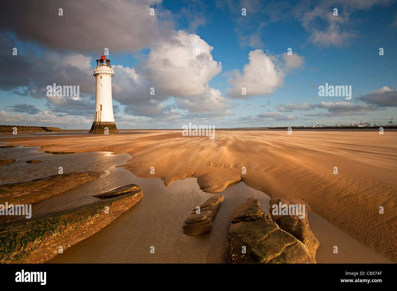 New Brighton Lighthouse Cheshire UK Stock Photo