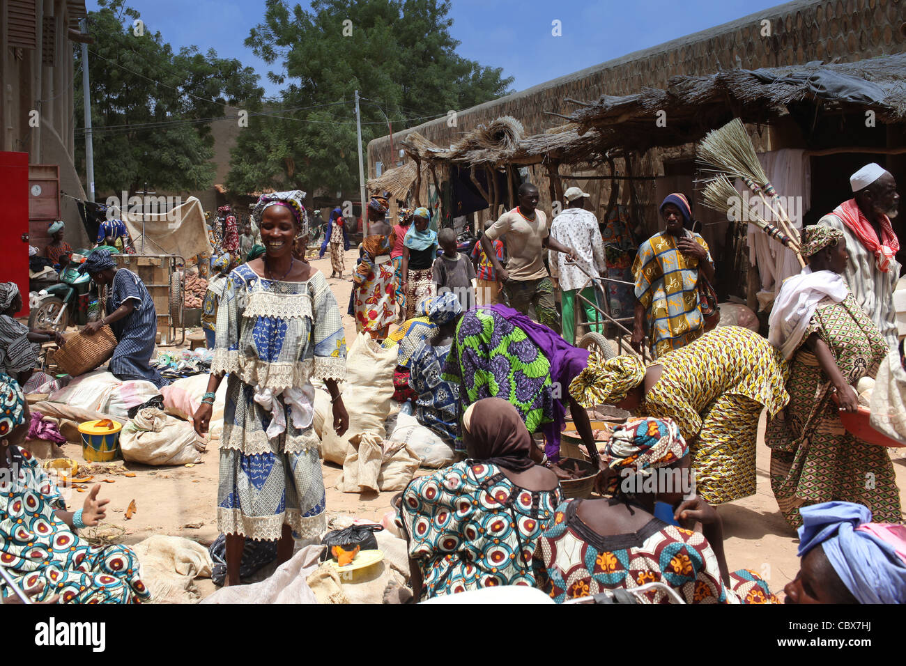 Women at the market of Djenne, Mali, Africa Stock Photo