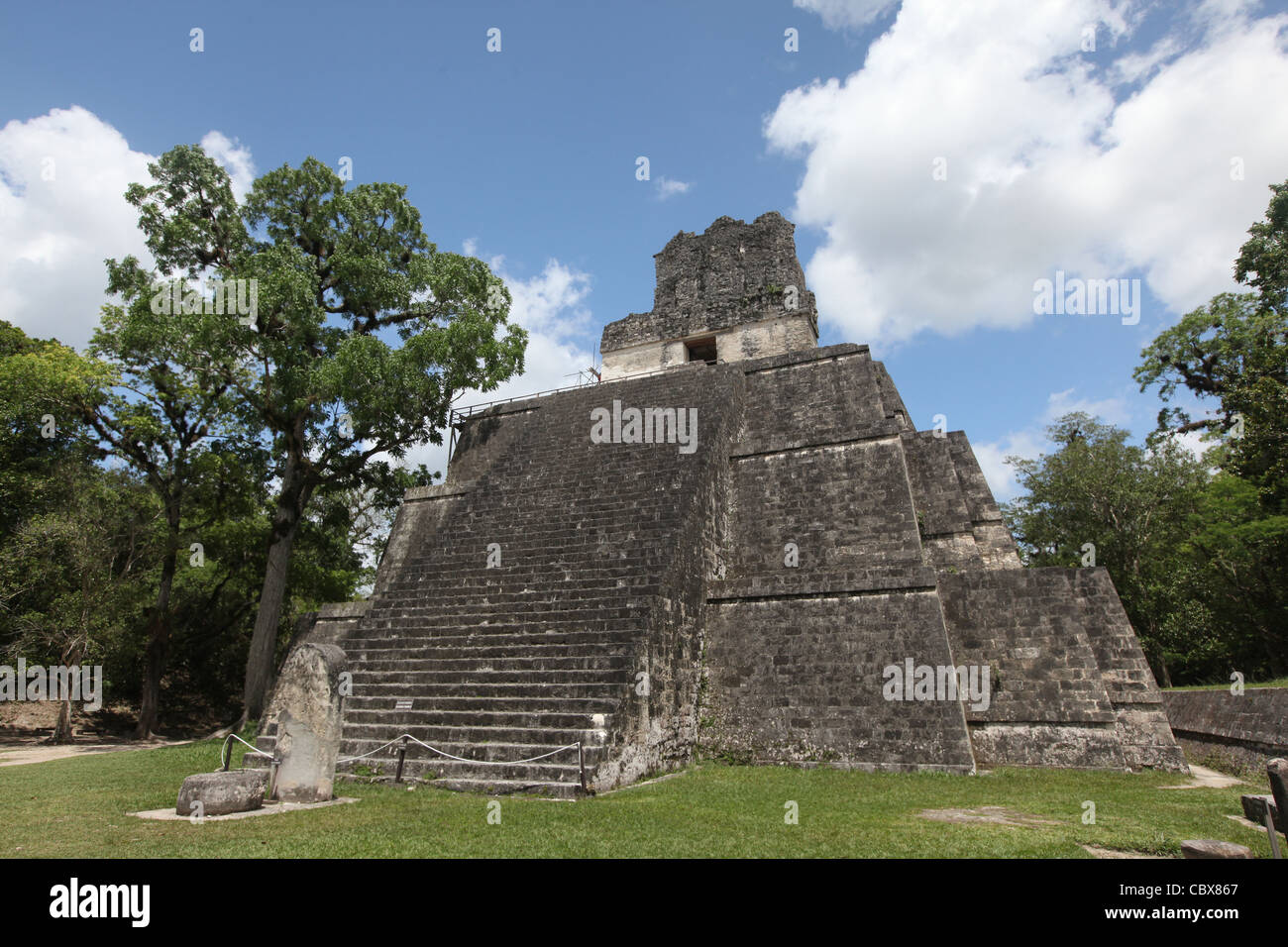 Ancient Maya temple in Tikal, Guatemala Stock Photo