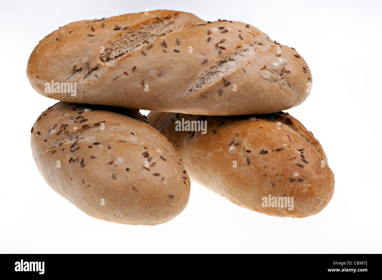 Tasty and crisp baguette isolated on white background Stock Photo - Alamy
