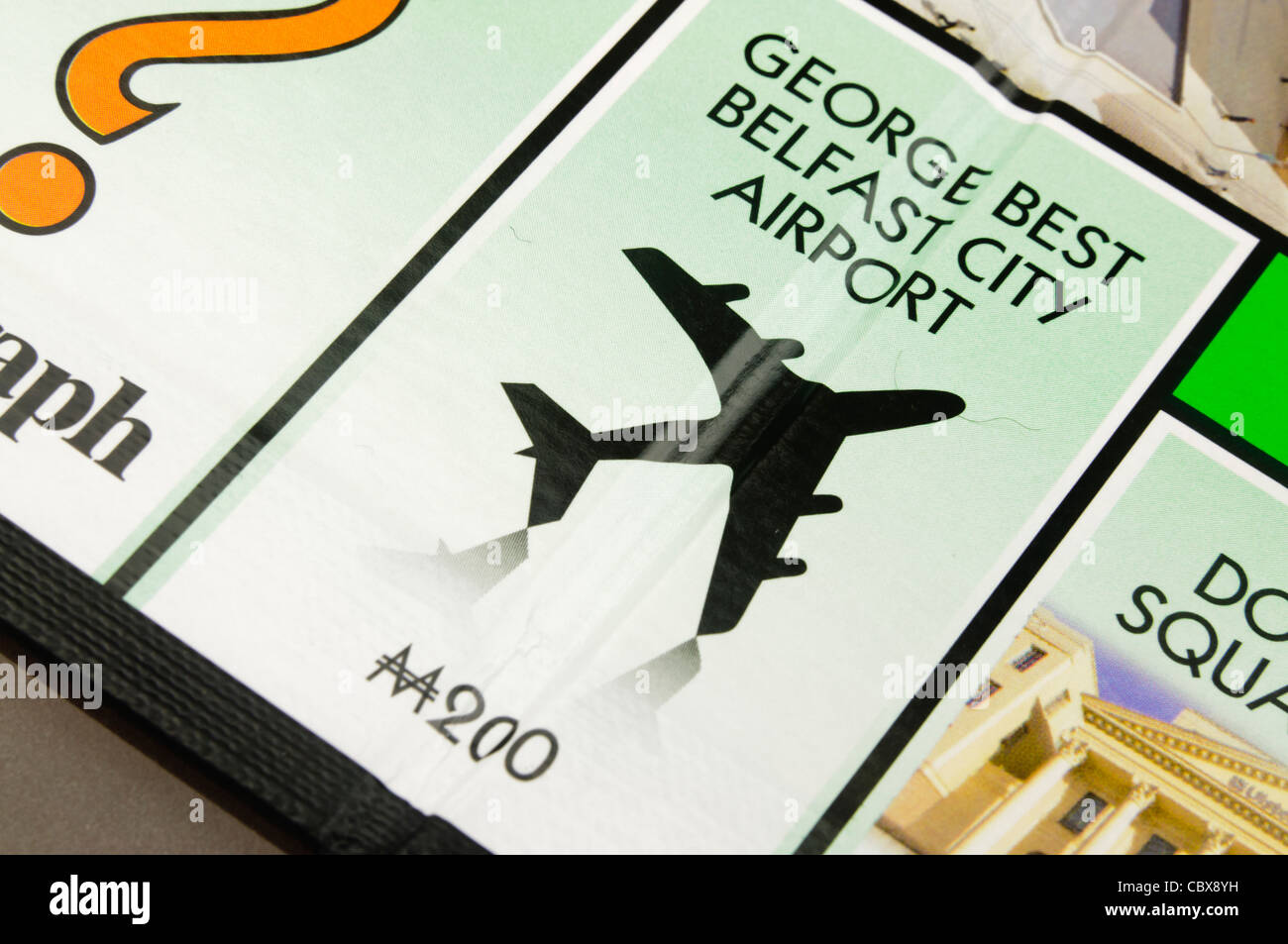 Belfast Monopoly: George Best Belfast City Airport Stock Photo