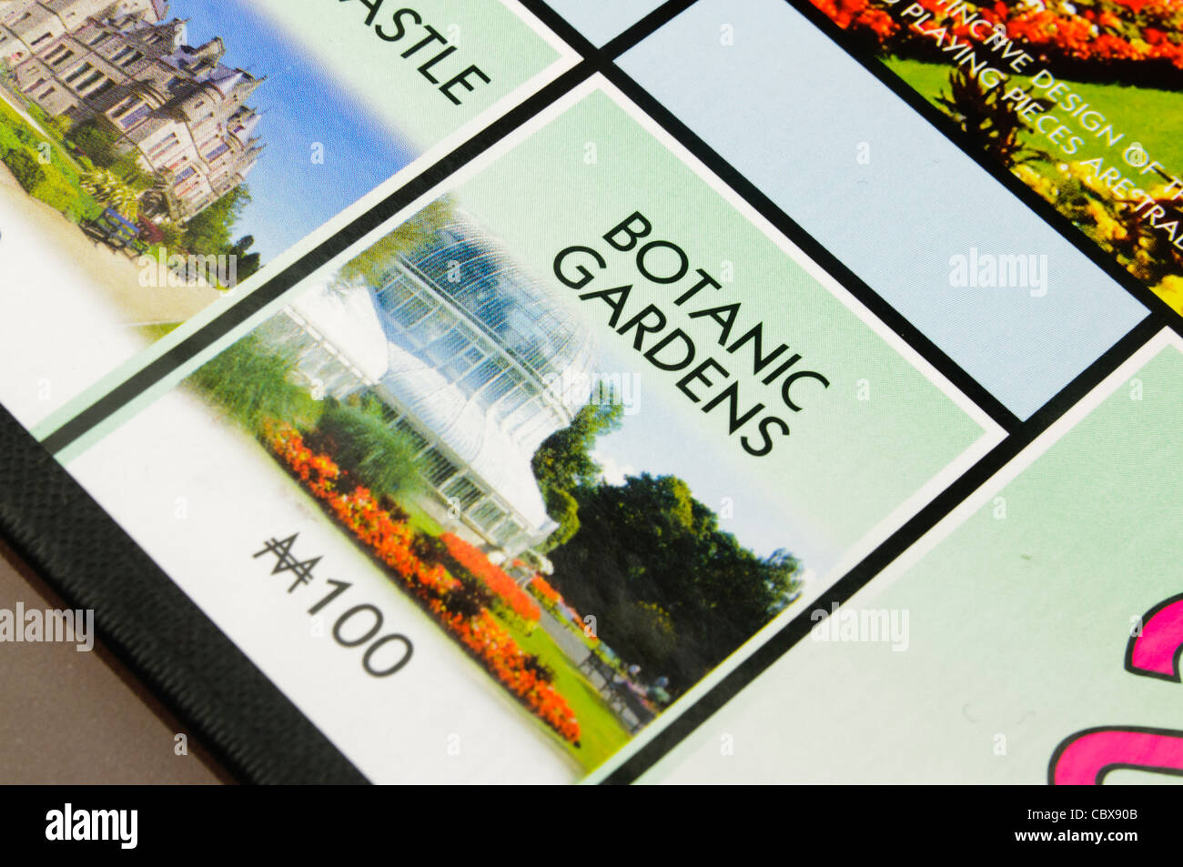 Belfast Monopoly: Botanic Gardens Stock Photo