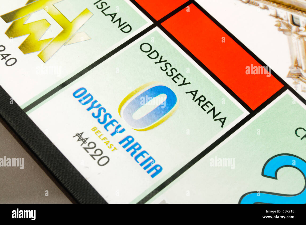 Belfast Monopoly: Odyssey Arena Stock Photo