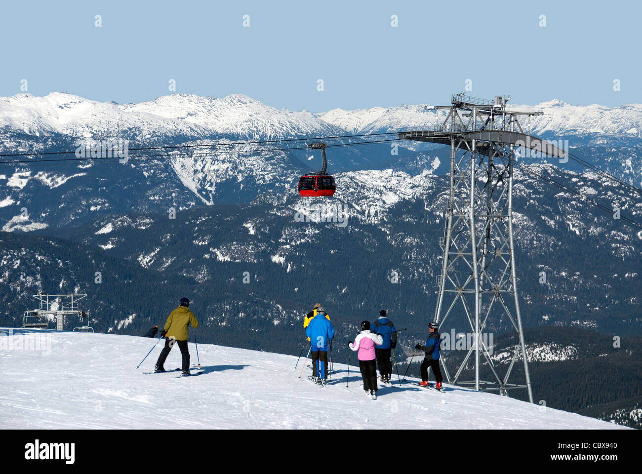 Coast Mountains at Whistler w Peak 2 Peak Gondola Stock Photo Alamy