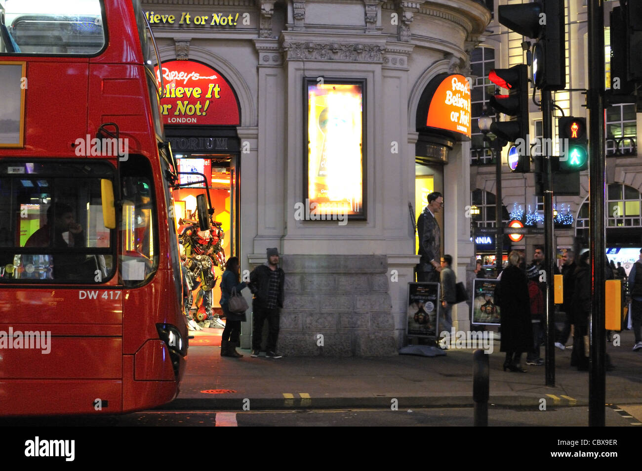 London West End at night. UK. Stock Photo