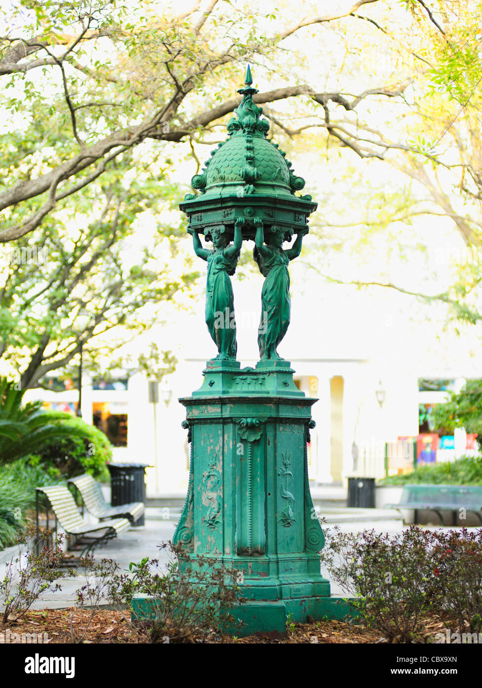 French Market Fountain, New Orleans Stock Photo
