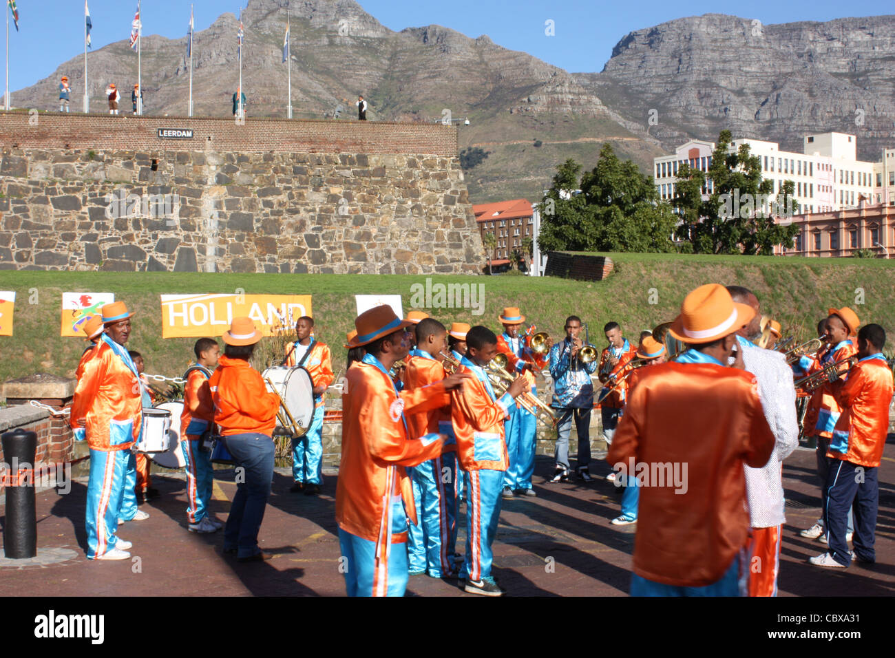 Marching band from the Cape Flats at the Castle of Good Hope, Cape Town