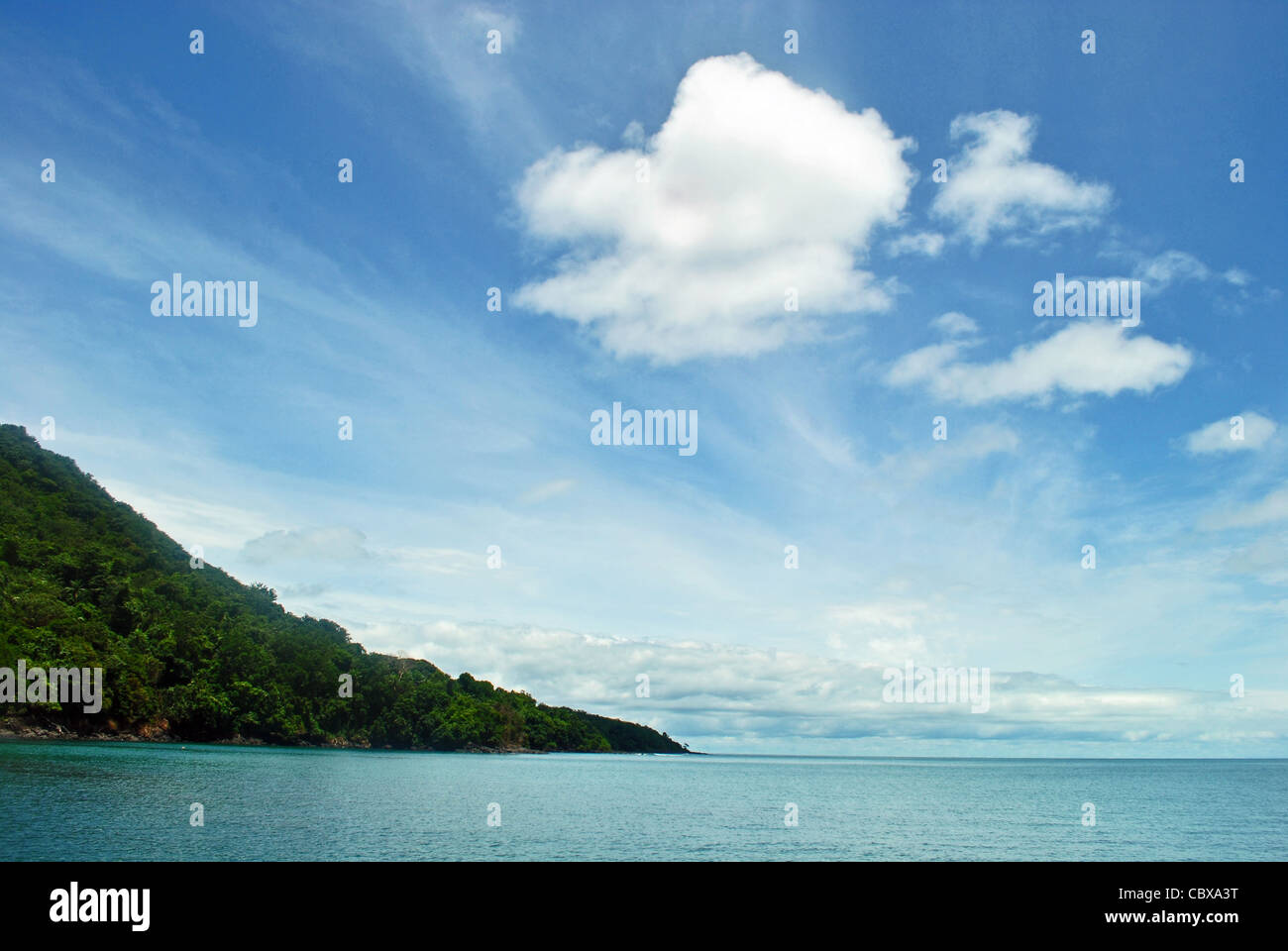 A headland on the Banana Islands (Dublin Island) off the Freetown Peninsula in Sierra Leone
