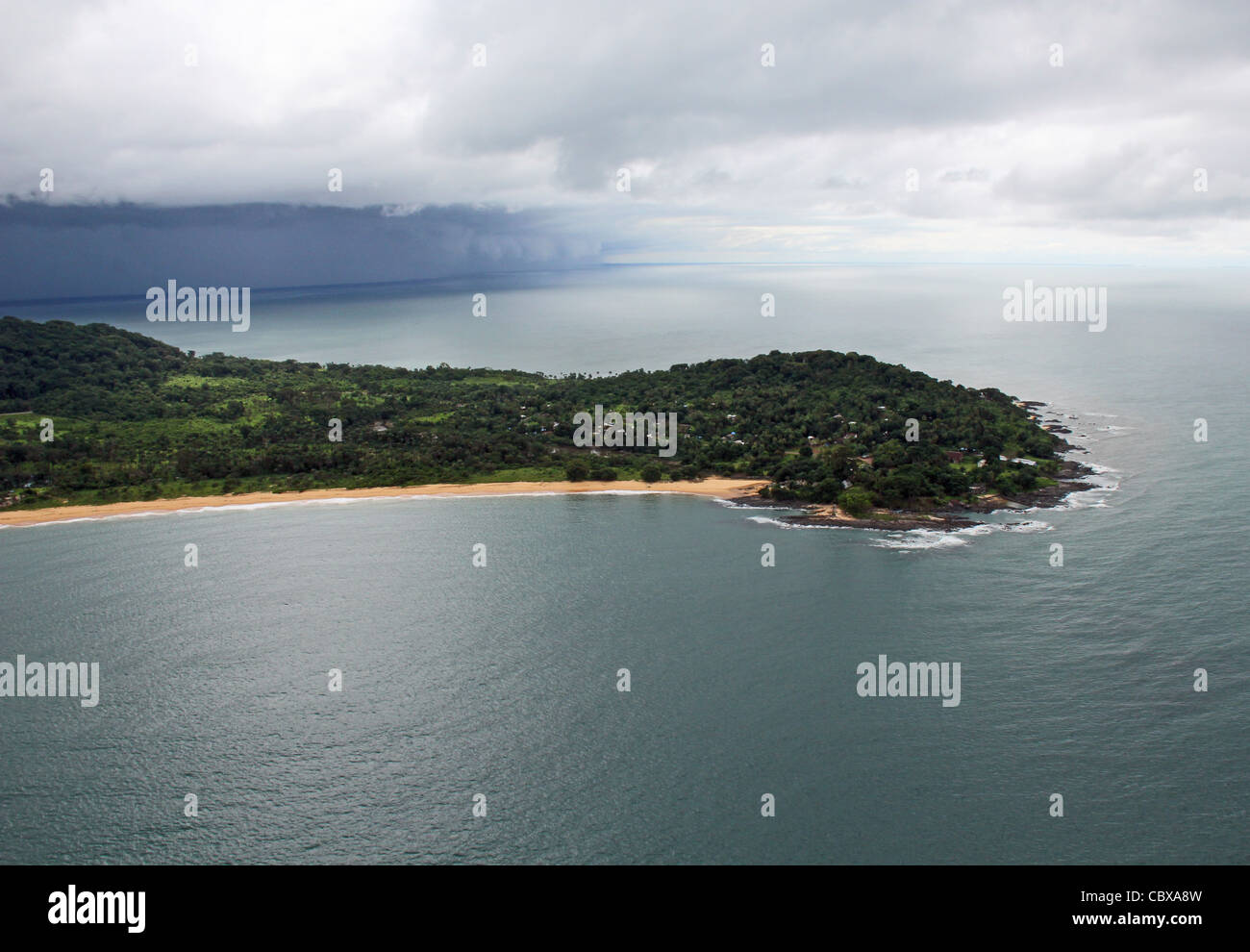 Headland on the Freetown peninsula, Sierra Leone Stock Photo