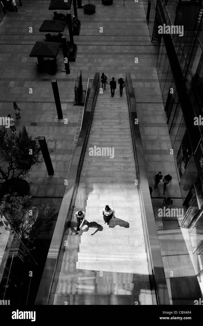 Beijing, Chaowai Soho. Bird's eye view on a shopping centre. Stock Photo