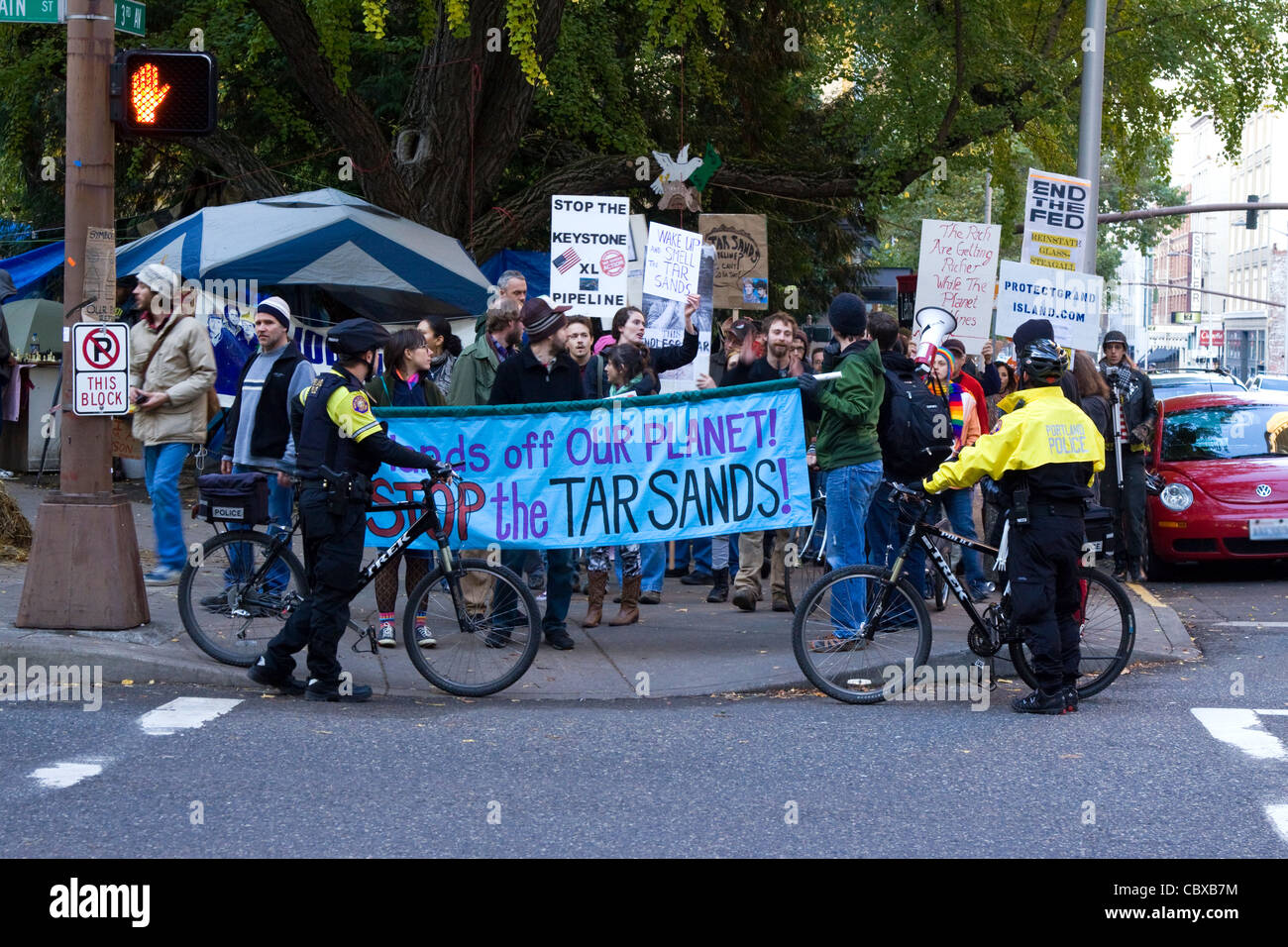 Portland Occupy Protest Stock Photo