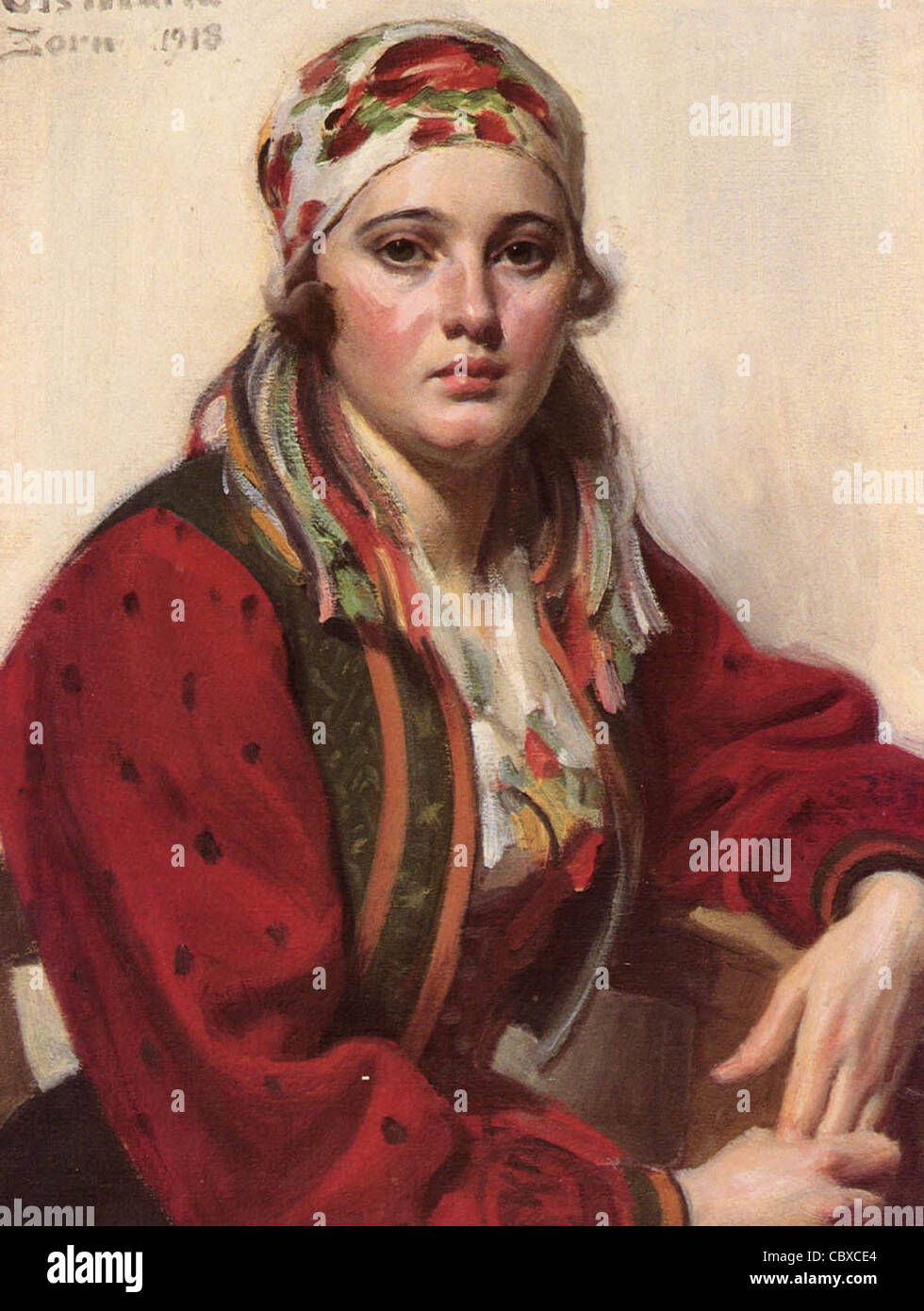 Anders Zorn Ols Maria Private collection Stock Photo