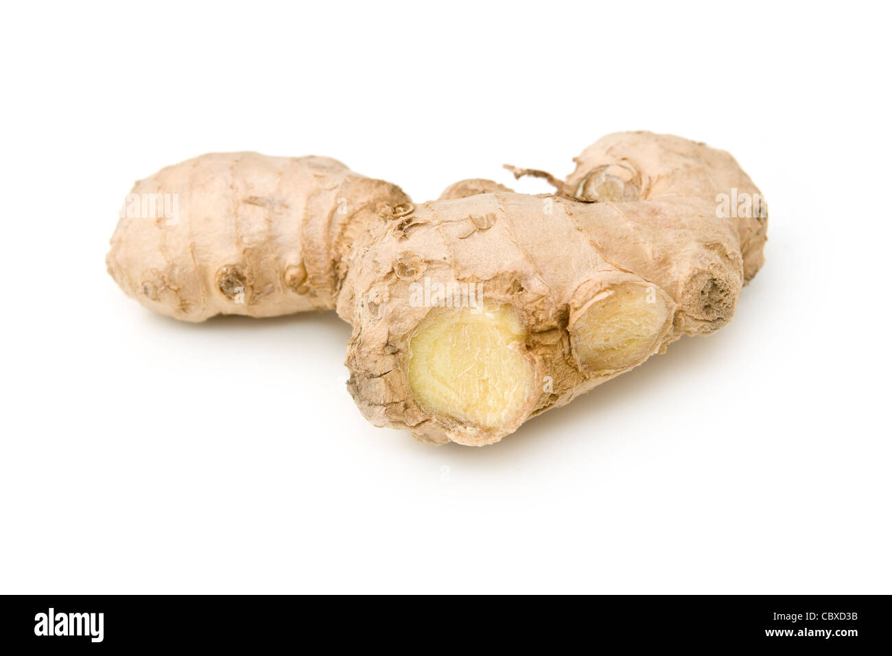 Ginger root isolated on white Stock Photo