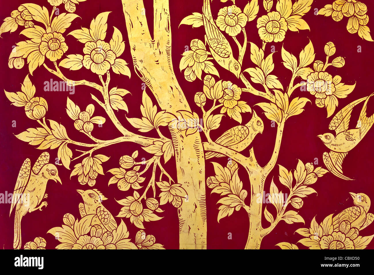 Traditional Thai style painting art Beautiful in The Royal Grand Palace