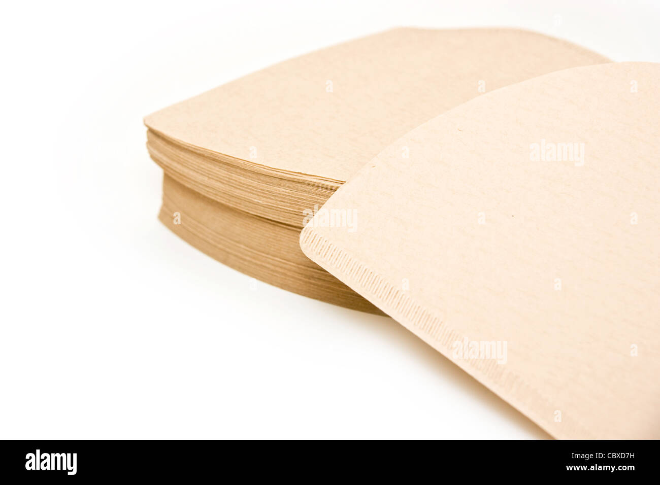 Brown coffee filters Stock Photo Alamy