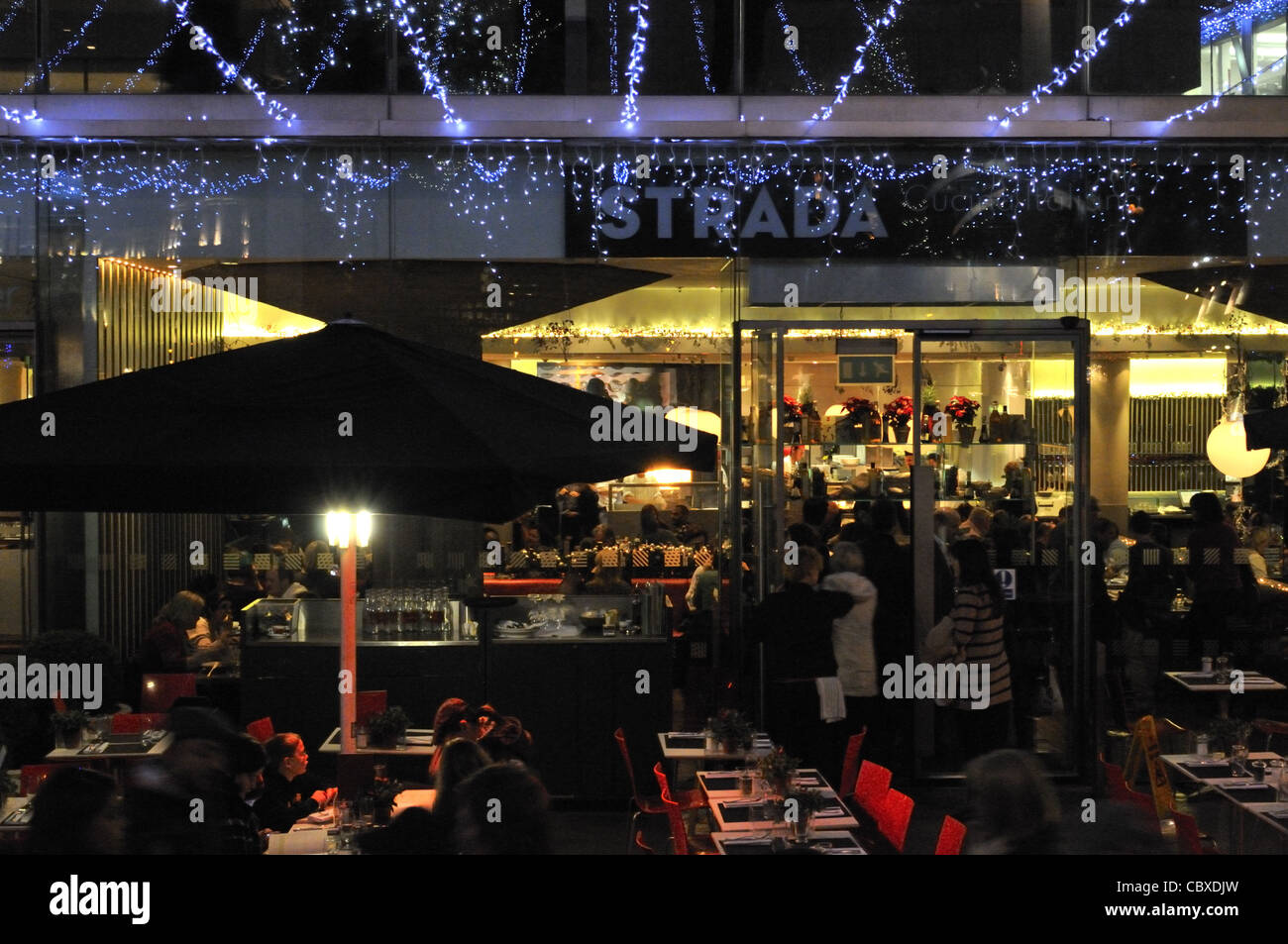 Strada Italian restaurant at South Bank Centre, London. Stock Photo