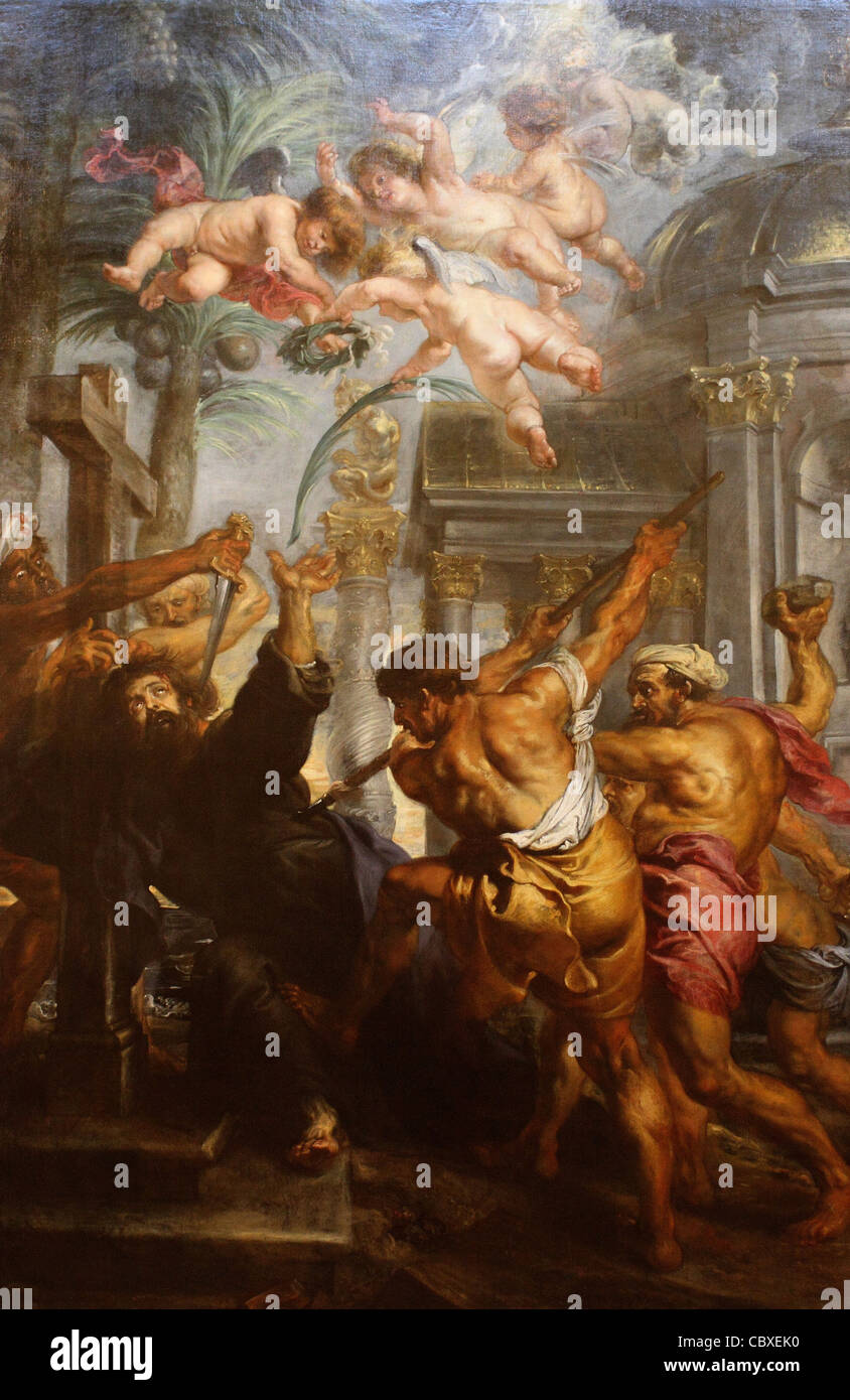 Peter Paul Rubens Flemish school The Martyr Of St Thomas 1636 National Gallery - Pragua Stock Photo