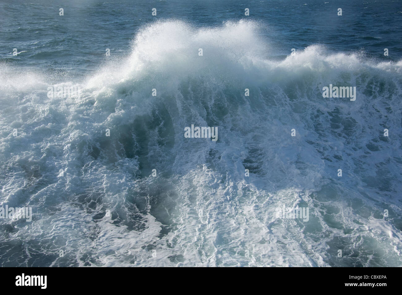 Scotland, North Atlantic ocean off the island of Mull. High seas and winds. Stock Photo