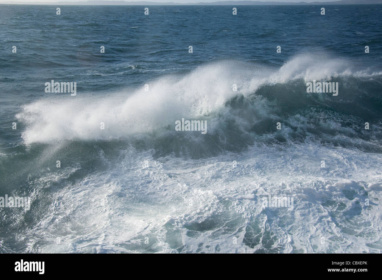 Scotland, North Atlantic ocean off the island of Mull. High seas and winds. Stock Photo