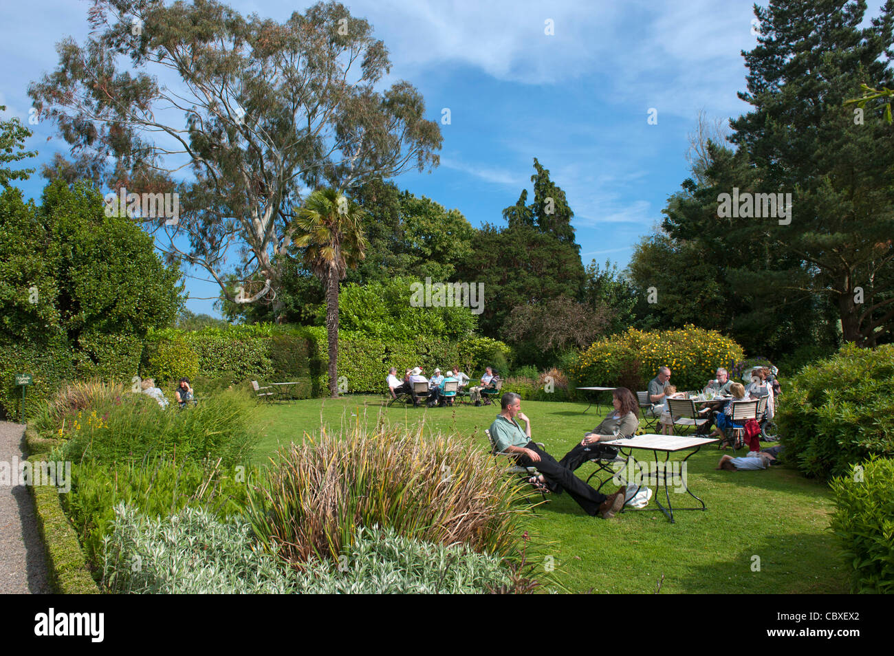 The garden at Hunters Hotel, Rathnew, Co Wicklow, Ireland Stock Photo