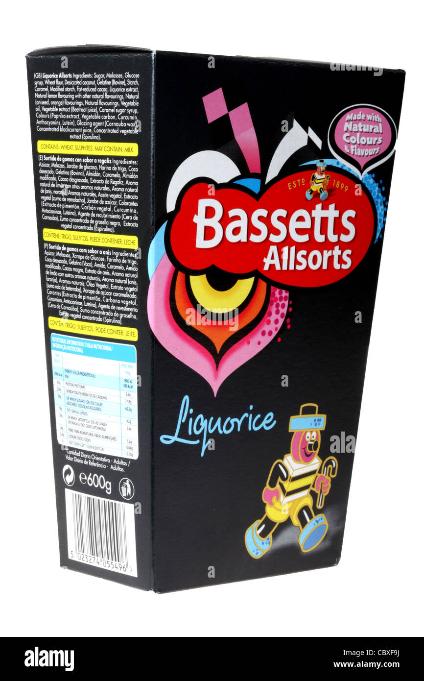 Box Or Branded Carton of Bassett's Famous and Popular Liquorice