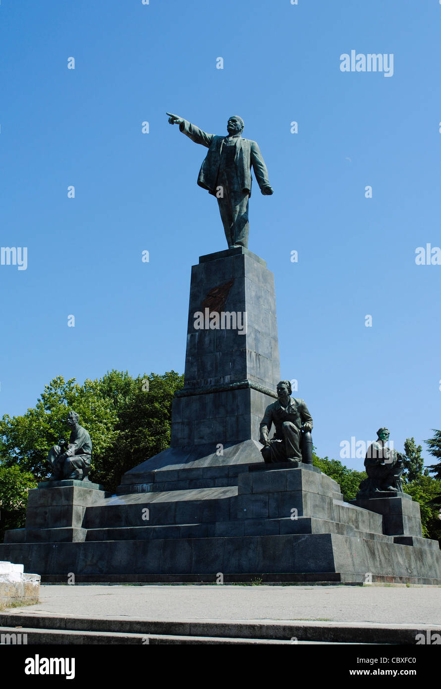 Vladimir Ilyich Lenin (1870-1924). Monument built by Pavel Bondarenko in 1957. Sevastopol. Ukraine. Stock Photo