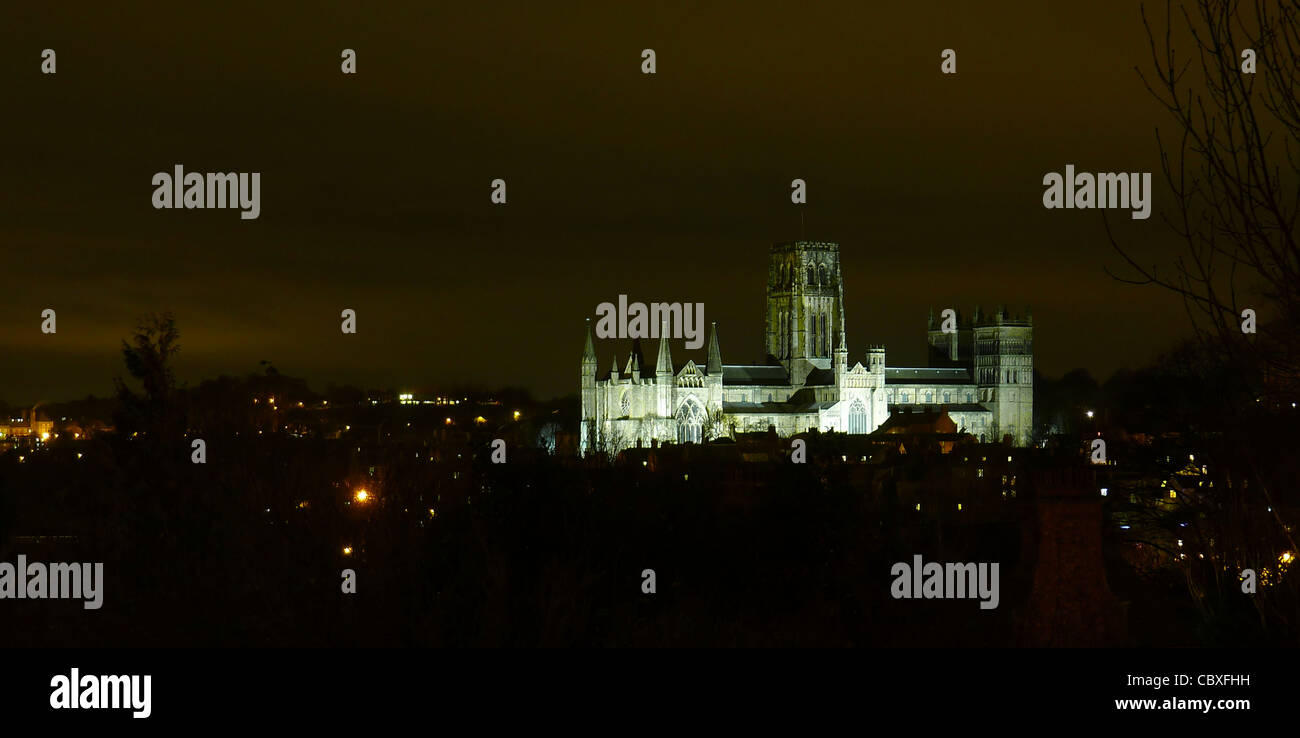 Durham Cathedral at Night Stock Photo Alamy