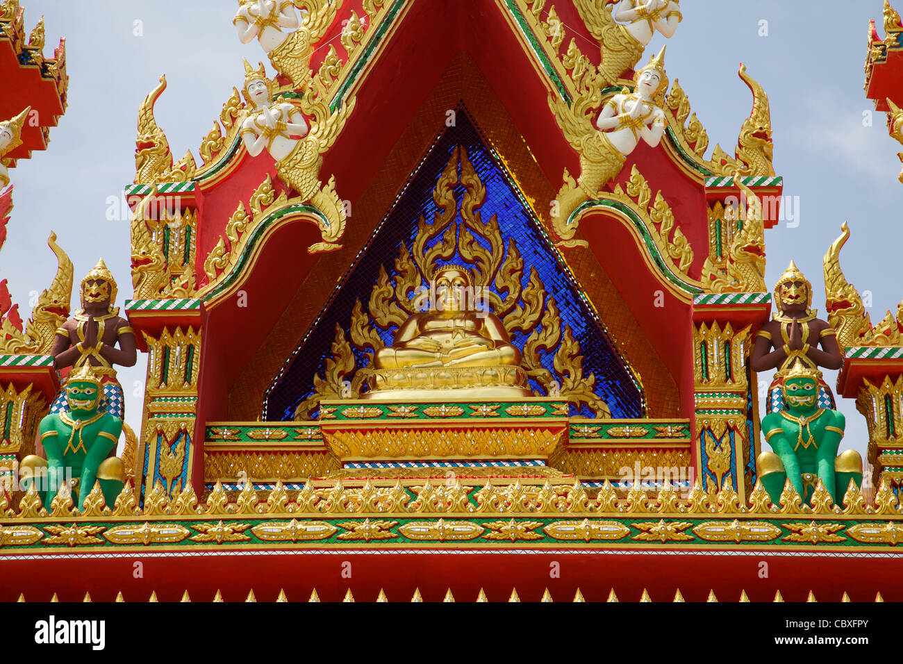 Detail on a temple in Phuket Thailand Stock Photo