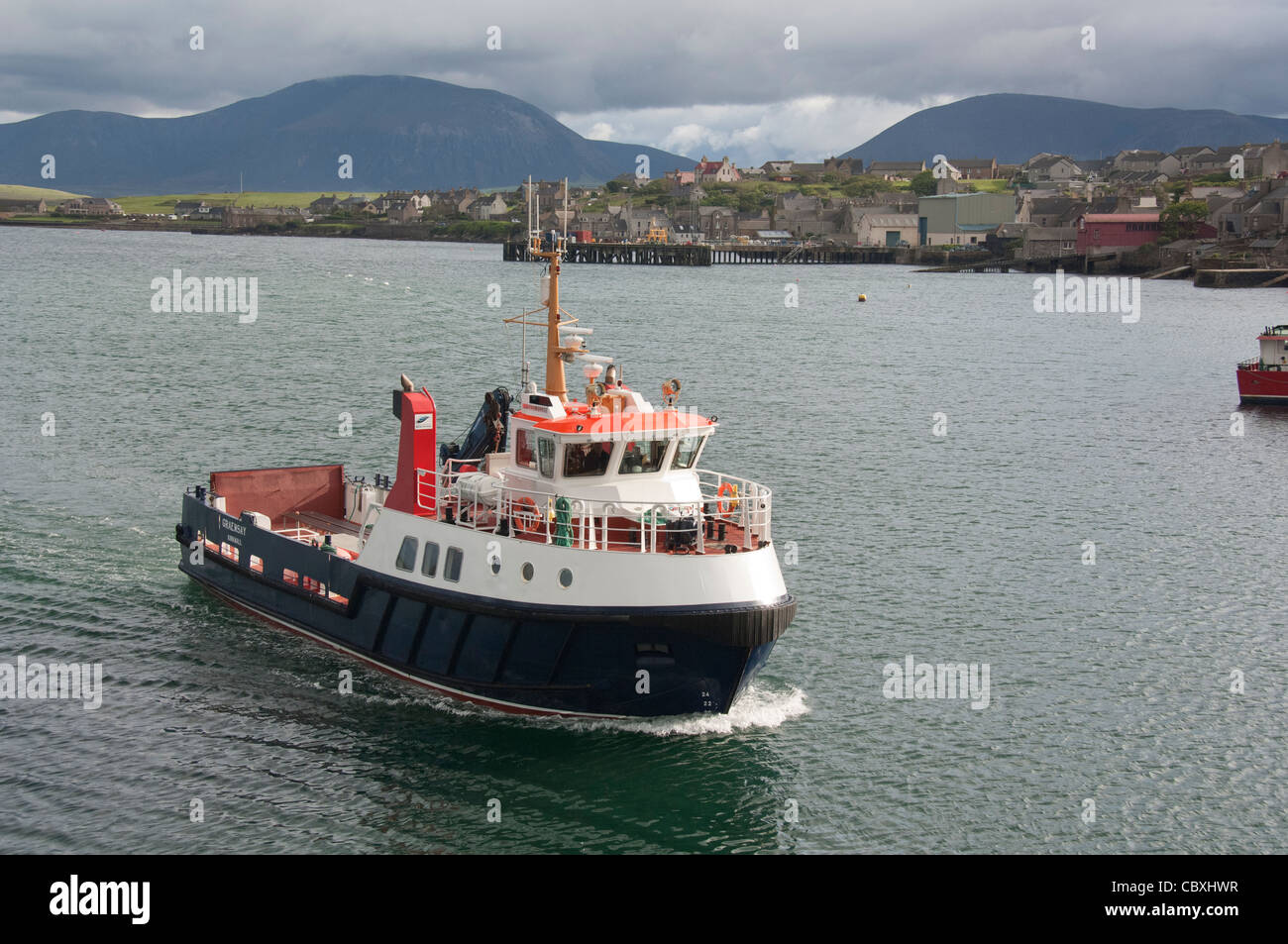 Scotland, Orkney Islands, Mainland, Stromness. North Atlantic waterfront port of Stromness. Stock Photo
