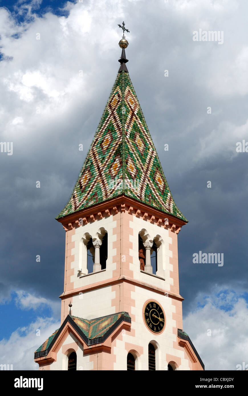 Parish church of St. Michael in the municipality of Eppan at the South Tyrolean wine route. Stock Photo